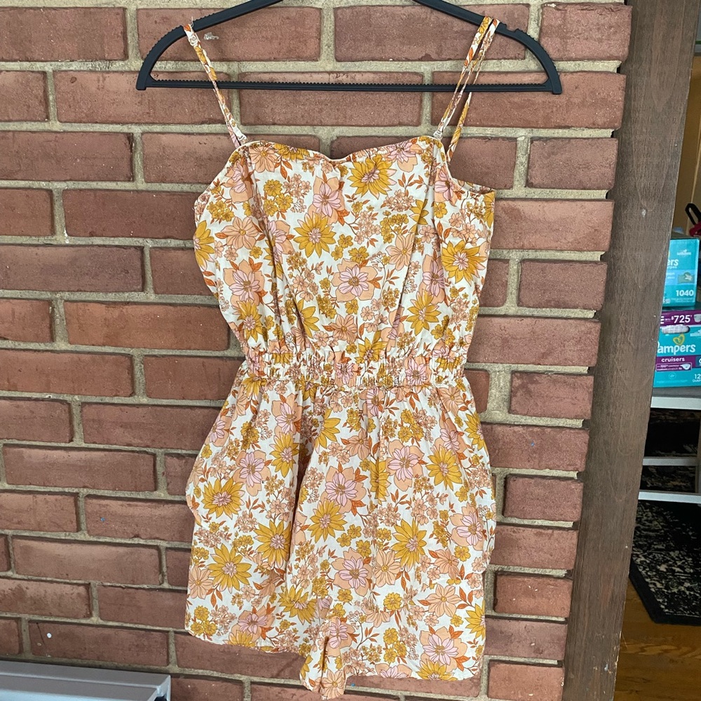 American Eagle Floral Rimper Size S